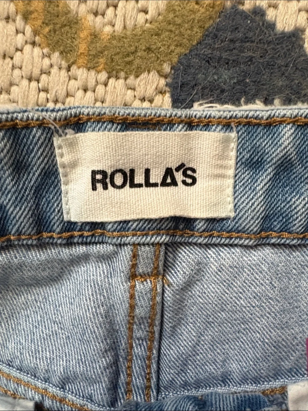 ROLLA'S Light Blue High-Rise Straight Leg Jeans